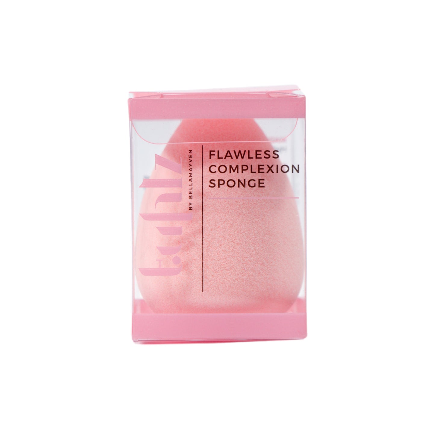 Tuhlz Flawless Complexion Sponge made from hydrophilic polyurethane, ideal for blending liquid, cream, and powder makeup for a smooth, flawless finish.